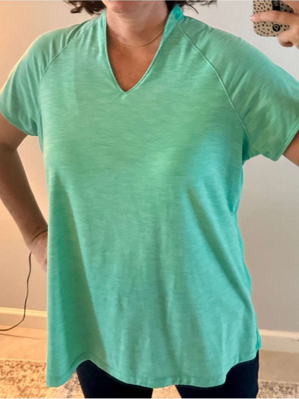 Under Armour Mint Teal V-Neck Short Sleeve Tee